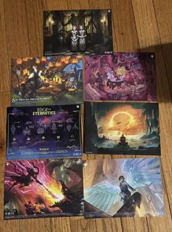 MTG Double-Sided Art Print Insert Lot (7) – Magic the Gathering - Image 1