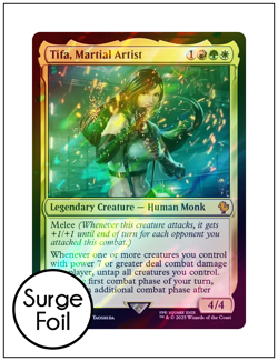 Tifa, Martial Artist, Surge Foil 0225, Final Fantasy, Magic MTG NM - Image 1