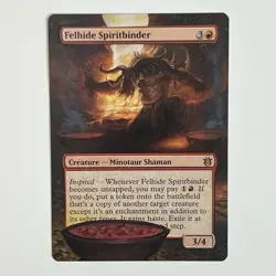 MTG Hand Painted Alter Felhide Spiritbinder Altered EDH Commander Card Extended - Image 1