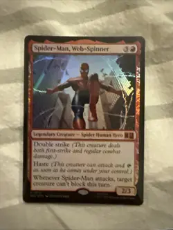 Spider-Man, Web-Spinner - Commander: Marvel Super Heroes MTG (MSC) FOIL - Image 1