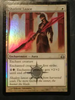 mtg magic shadow lance FOIL MISPRINT card number ENGLISH lance d'ombre guildpact - Image 1
