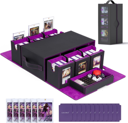 Commander Deck Box for MTG, 6-Deck Modular Card Case with Dice Tray Holds 600+ D - Image 1