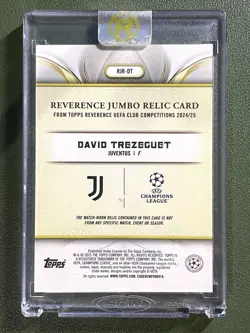 2024-25 Topps Reverence UEFA UCC David Trezeguet Jumbo Relic Match-Worn /10 - Image 2