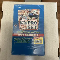 1991 Pro Set Series 1 NFL Football Factory Sealed - Box of 36 Wax Packs - Image 1