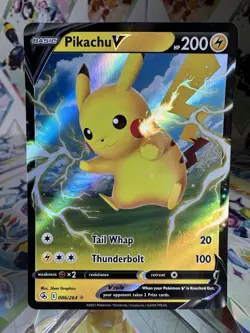2021 Pikachu V 086/264 Fusion Strike Ultra Rare Holo Pokemon Card - Image 1