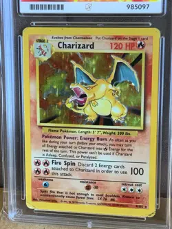 Pokemon TCG Charizard 4/102 Base Set Holo Card Ace Graded 1 Original 1999 WOTC - Image 3
