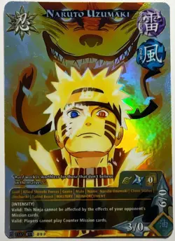 Carte Naruto CCG Collectible Card Game 202 Foil neuf Prism Uzumaki - Image 1