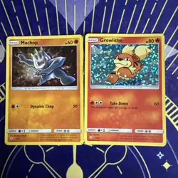 Pokemon lot of 2 mcdonalds Promo Cards (Machop, Growlithe) - Image 1