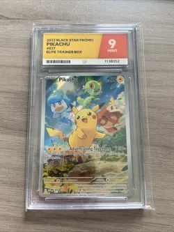 Pokemon Pikachu TCG Black Star Promo Card 2023 SVP027, Paldea Evolved Ace 9 - Image 1