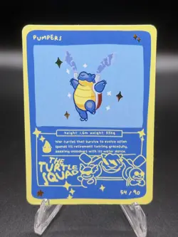 Pokedoodles Pumpers 54/90 - Rare Card - Parody Blastoise Fan Art - No-Scalp Set - Image 2