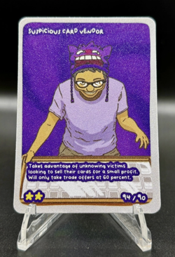 Pokedoodles Suspicious Card Vendor 94/90 - Secret Rare Card - Parody Fan Art - Image 2