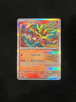Surging Sparks Prerelease Promo Pokemon Cards Set Gouging Fire Chien-Pao Holo - Image 2