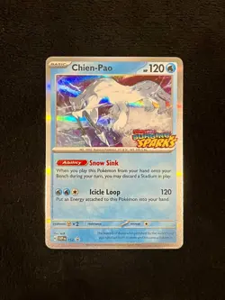 Surging Sparks Prerelease Promo Pokemon Cards Set Gouging Fire Chien-Pao Holo - Image 4