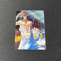 Dragon Ball Z x One Piece 3D Card Vegito Ace Weekly Jump 40th Anniversary Bandai - Image 1
