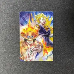 Dragon Ball Z x One Piece 3D Card Vegito Ace Weekly Jump 40th Anniversary Bandai - Image 2