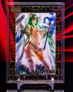 Palutena Kid Icarus Goddess SP Waifu Gold Premium Metal Card Serial #/100 Anime - Image 1