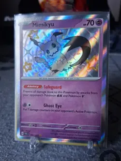 Pokemon TCG Mimikyu 160/091 Paldean Fates Shiny Rare Holo Card M/NM Condition - Image 1