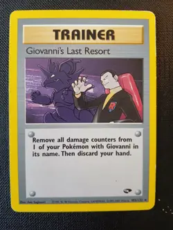 Giovanni's Last Resort Gym Challenge 105/132 Old Rare Pokemon Card 1999 2000 - Image 1