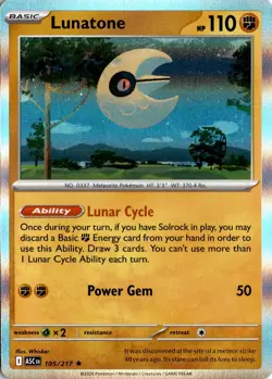 Lunatone 105/217 ME: Ascended Heroes Pokemon Card TCG - Image 1