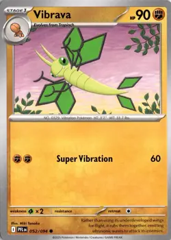 Vibrava 052/094 ME02: Phantasmal Flames Pokemon Card TCG - Image 1