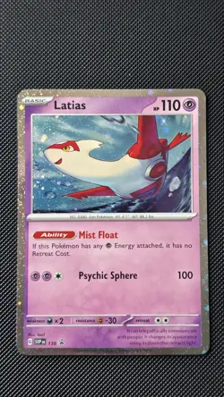 Pokemon TCG Black Star Promo Latias Card SVP 139 NM Condition - Image 1