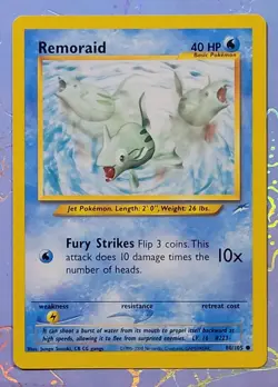 Remoraid 80/105 Neo Destiny Pokemon Card NM - Image 1