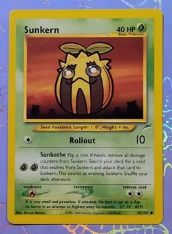 Sunkern 83/105 Neo Destiny Pokemon Card NM - Image 1