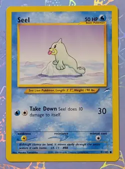 Seel 81/105 Neo Destiny Pokemon Card NM - Image 1