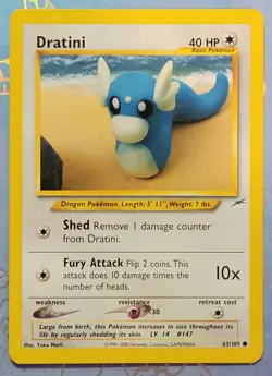 Dratini 63/105 Neo Destiny Pokemon Card NM - Image 1