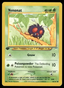 Pokemon Cards Venonat 90/105 1st Edition Neo Destiny Common NM *10 - Image 1