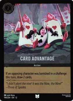 Card Advantage 198/204 Lorcana Wilds Unknown Uncommon Foil - Image 1