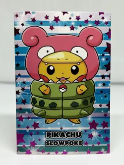 PIKACHU PONCHO x SLOWPOKE (CHASE CARD) HOLO - CARD DATABASE CHRISTMAS - POKEMON - Image 1