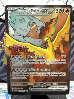 Team Rocket's Moltres ex - (Destined Rivals Stamp) 208/182 Miscellaneous Cards & - Image 1