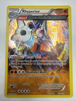 Rhyperior 77/160 Pokemon Card XY Primal Clash Rare Reverse Holo Foil Nm/lp - Image 3