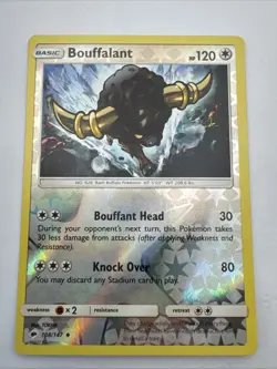 Pokemon Card Bouffalant Burning Shadows Reverse Holo Uncommon 108/147 - Image 1