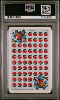 Pokemon Stadium Blue Mewtwo Ace of Clubs Playing Poker Card 1998 PSA 9 MINT - Image 2