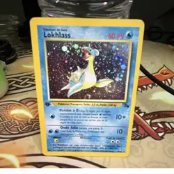 Pokemon TCG Lapras Fossil Holo Rare Unlimited Edition Basic 10/62 80 HP - Image 1