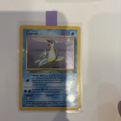 Pokemon TCG Lapras Fossil Holo Card 10/62 Unlimited Rare 1999 - Image 1