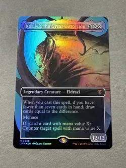 MTG English Kozilek, the Great Distortion (Borderless) NM Foil Commander Masters - Image 1