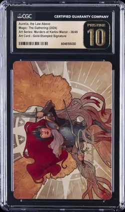 2024 MTG ART CARD - GOLD-STAMPED SIG - JPN AURELIA THE LAW ABOVE CGC 10 PRISTINE - Image 1