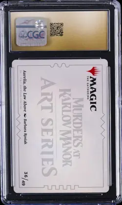 2024 MTG ART CARD - GOLD-STAMPED SIG - JPN AURELIA THE LAW ABOVE CGC 10 PRISTINE - Image 2