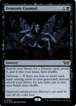 Demonic Counsel 92 Magic: The Gathering Promo Pack Foil NM - Image 1