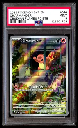 PSA 9 Charmander 044/197 Obsidian Flames Pokemon Center Elite Trainer Box - Image 1