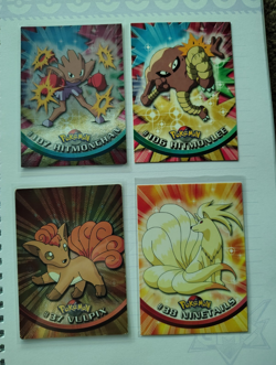 Topps Pokemon Foil Hitmonchan Hitmonlee Vulpix Ninetales 4-Card Lot - Image 1
