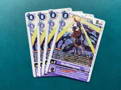 SkullSatamon EX10-049 Playset Sinister Order Digimon Card Game x4 - Image 1
