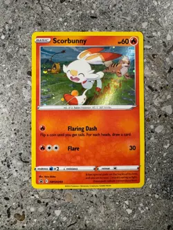 Pokemon TCG Cards Scorbunny SWSH244 Black Star Promo Holo - Image 1