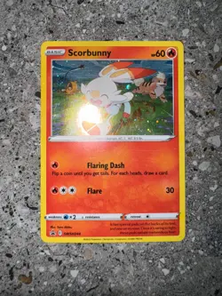 Pokemon TCG Cards Scorbunny SWSH244 Black Star Promo Holo - Image 3