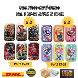 2 sets of One Piece Card Game Mini-tin Vol 1 TS-01 & TS-02 Vol.2 FREE DHL SHIP - Image 1