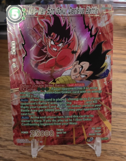 Bandai DBS Card Game Kaio-Ken Son Goku, Decisive Battle BT5-123 SPR Foil EN - Image 1