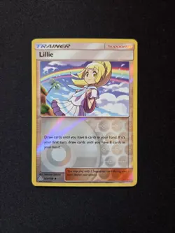 Pokemon TCG Lillie Ultra Prism Card 125/156 Reverse Holo - Image 1